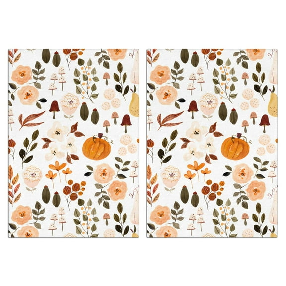 Fall Kitchen Towels Set Of 2, Absorbent and Soft Dish Towels for Farmhouse Decor, Country Kitchen.