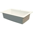 thumbnail image 4 of Transolid Radius 33in x 22in silQ Granite Drop-in Single Bowl Kitchen Sink with 3 CDE Faucet Holes, In White, 4 of 4