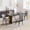 Grey, variant on L'AGRATY Modern Dining Chairs Set of 6, PU Leather Upholstered Side Chairs with High Backrest, Kitchen Chair,Heavy Duty, Cushions & Durable Metal Legs for Kitchen, Dining Room,Restaurant,White