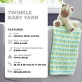 thumbnail image 6 of Mary Maxim Twinkle Baby Yarn White Fingering Weight Yarn 230 Yards, 1.75 OZ Skein, White, 6 of 7