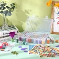 thumbnail image 2 of D Caja Almacenamiento Pintura Diamantes, Caja Almacenamiento Cuentas 60 Rejillas, Caja Almacenamiento Accesorios Diamond Art con Etiquetas para Diamond Art, 2 of 5