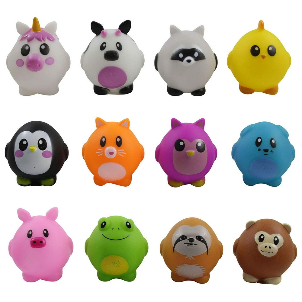 12 Cute Small Egg Animal Figurines - Small Novelty Toy Prize Assortment ...