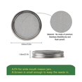 thumbnail image 2 of Seed Sprouting Lids- Stainless Steel Sprout Lids With Screen For Wide Mouth Jars, 2 of 5