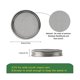 thumbnail image 2 of Seed Sprouting Lids- Stainless Steel Sprout Lids With Screen For Wide Mouth Jars, 2 of 5