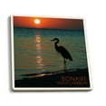 thumbnail image 1 of Bonaire, Dutch Caribbean, Heron and Sunset (Absorbent Ceramic Coasters Set of 4 Matching Images, Cork Back, Kitchen Table Decor), 1 of 3