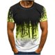 thumbnail image 2 of Hombres Casual manga corta estampado cuello redondo moda pulóver camiseta blusa Tops Pompotops oipoqjl7113, 2 of 4