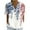 White, variant on Tops for Women under $5 Short Sleeved V-neck Button Printed Tied Top Loose Fashionable Casual T-shirt White