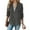 Gray, variant on UYISJ Womens Cropped Shackets Corduroy Full Zipper Crop Jackets Tops Long Sleeve Lapel Collar Shirts Trendy Outerwear S