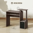 thumbnail image 3 of HOMCOM Computer Desk with Fabric Drawer & Keyboard Tray, Study Desk, Grey, 3 of 10