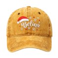 thumbnail image 2 of Baseball Caps For Unisex Vintage Washed Soft Crown Christmas Hat Believe Snowflake Santa Embroidery Sun Shading Headwear, 2 of 6