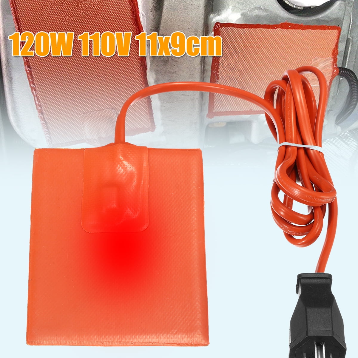 110V Car Engine Heater Oil Pan Tank Heater Silicone Rubber Pad Heater With  Plug 120W 11x9cm | Walmart Canada