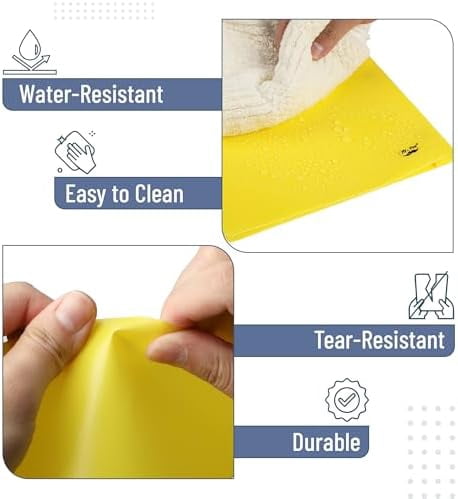 - Plastic Folders with Pockets and Prongs, 24 Pack, Letter Size, Yellow, Flexible Plastic Folders with Prongs