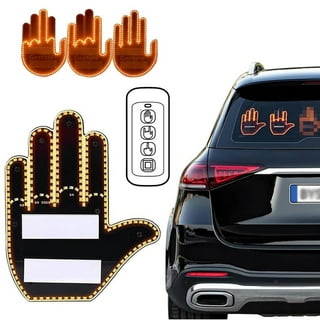 Middle Finger Car LED Light Vehicle Accessories Hand Gesture Gadgets for  Men and Women