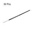 thumbnail image 3 of Uxcell 50pcs Pinceles de Detalle de Pintura 6mm Pincel de Pintura de Nylon para Pintura Acuarela Acrílica (0#), Negro, 3 of 7