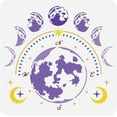 thumbnail image 2 of 1Pc Moon Phase Reusable Stencils Painting Templates on Wall Wood Fabric Paper and Furniture 11.8x11.8inch, 2 of 9