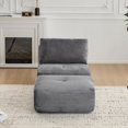 thumbnail image 5 of weetoo Single Sofa Bed Corduroy Chaise Longue Couch Soft Memory Foam for Living Room, 5 of 7