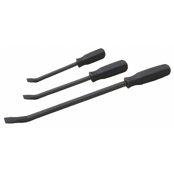 Westward Pry Bar,Curved,High Carbon Steel,3pcs. 31MA32