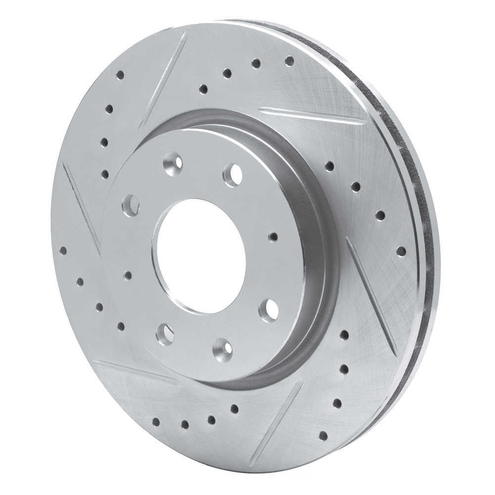 Dynamic Friction Company 631-21007L DFC Brake Rotor - Drilled And Slotted - Silver