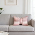 thumbnail image 7 of Striped Bow Lumbar Throw Pillow 20x13 Soft Velvet Decorative Cushion for Couch Bed Sofa, Water Resistant, Gray Yellow White, 7 of 7