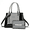 0409Black, variant on Women's Top Handle Satchel Handbag Fashion PU Leather Shoulder Bag with Scarf & Pom Pom Elegant Tote Purse for Work Wedding & Daily Use