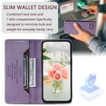 thumbnail image 2 of Compatible With Samsung Galaxy S20 Ultra Wallet Case Magnetic Closure Credit Card Pocket[Hidden Kickstand] Shockproof Dustproof Rfid Blocking PU Leather Luxury Phone Cover, Purple, 2 of 9