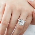 thumbnail image 6 of Pompeii Certified 10.83Ct Natural Round Brilliant Cut Diamond Solitaire Engagement Ring, 6 of 7