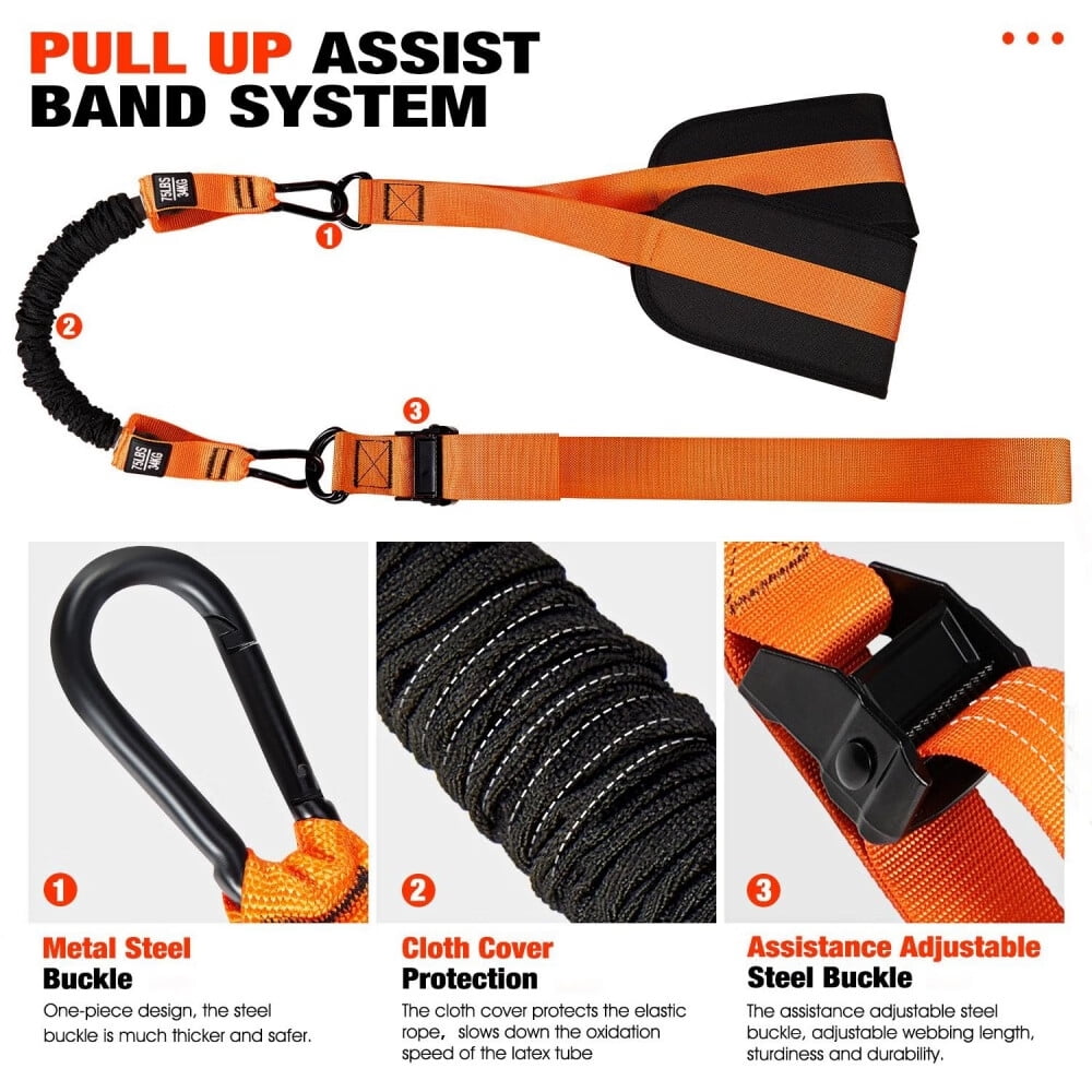 Pull Up Assistance Bands,Adjustable Heavy Duty Resistance Band for Pull Up,3 Pull Up Bands,Comfortable Fabric Feet/Knee Rest,Assistance Bands for Pull-Up,Home Fitness,Body Stretching,Chin Up