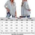 thumbnail image 2 of Sudadera Botones Sudadera básica Casual Mujer Ropa de otoño Traje de vacaciones con hombros caídos Ygjytge Gris T XL para Mujer, 2 of 6
