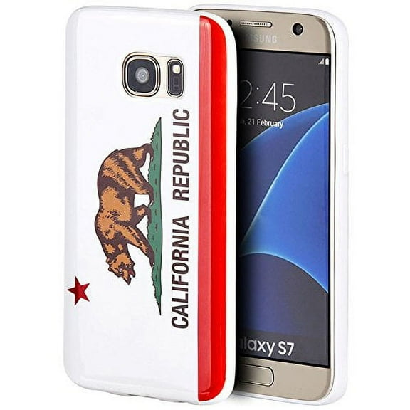 GSA California Republic Flag Candy Case For Samsung Galaxy S7