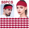 thumbnail image 1 of Hombres Mujeres Fitness Sweatband Elástico Correr Diadema Secado Rápido (Vino) Rojo, 1 of 4