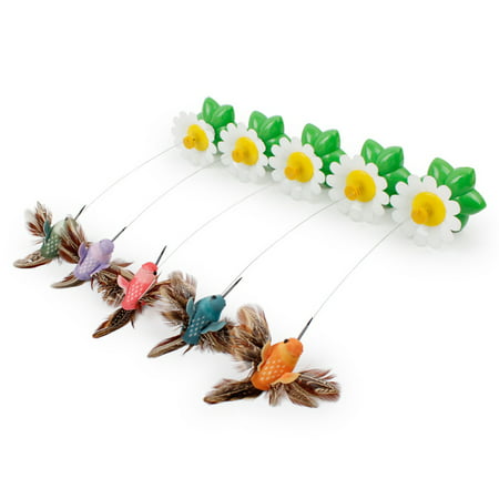 Electric Puppy Kitten Toys Funny Bird Colorful Flying Butterfly Around Flowers Toys Intelligence Training Scratch Pet Toy for Dog