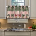 thumbnail image 2 of Yayeee Kitchen Curtains Tier Pair Light Filtering 27"x24" Rod Pocket Short Cafe Window Panel, Stripes Trees, 2 of 7