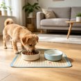 thumbnail image 5 of LiUMX Rectangular Silicone Pet Feeding Mat for Cats and Dogs, Non-Slip Waterproof Placemat with Spill-Proof Raised Edges, Easy-Clean Dishwashable Pet Bowl Tray, 5 of 6