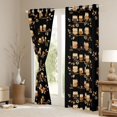 thumbnail image 3 of Homewish Cartoon Cute Owl Black Out Curtains for Teen, Kawaii Cartoon Animal Curtains Pack of 2 (42x63 Each), Leaf Plant Botanical Bedroom Curtains, Window Curtains Bedroom Decor, 3 of 6