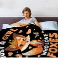 thumbnail image 4 of Just a Girl Who Loves Foxes Blanket Gifts for Fox Lovers Girls Women Boys Men Warm Soft Throw Cozy Blankets for Bed Couch Gift for Birthday Graduation 40"x50" for Kids, 4 of 6