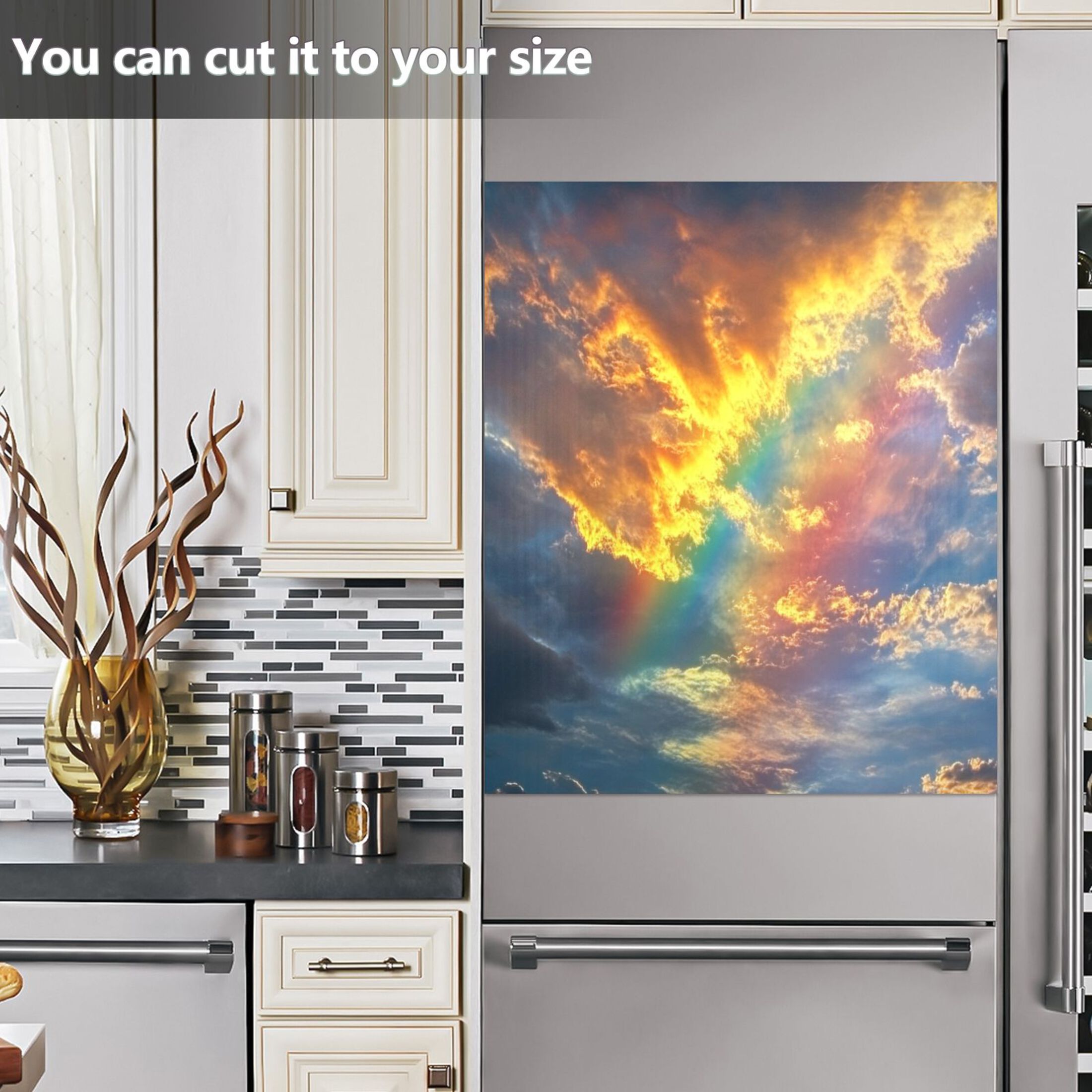 Dishwasher Magnetic Sticker 23x26 Inch Refrigerator Magnetic Sticker Washing Machine Magnetic Sticker Kitchen Panel Magnetic Sticker Home Decor Super Cool Sky