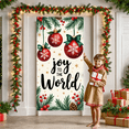 thumbnail image 5 of Festive Design Christmas Banner Decorative Ornaments Holiday Backdrop Joy for Holiday Party Indoor Decoration Winter Celebration, 5 of 9