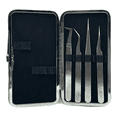 thumbnail image 2 of Set De 4 Pinzas Para Extensión De Pestañas Malubero Negro Malu1397, 2 of 3
