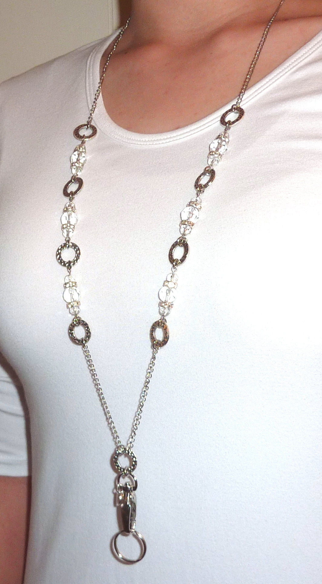 NJ-BC05 Royalbeier Fashion Bead Lanyard Necklace Long Jewelry Lanyard Necklace for Keys ID Badge Holder for Women Ladies OL