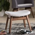 thumbnail image 3 of Baxton Studio Vera Mid-Century Modern Light Grey Fabric Upholstered Ottoman, 3 of 5