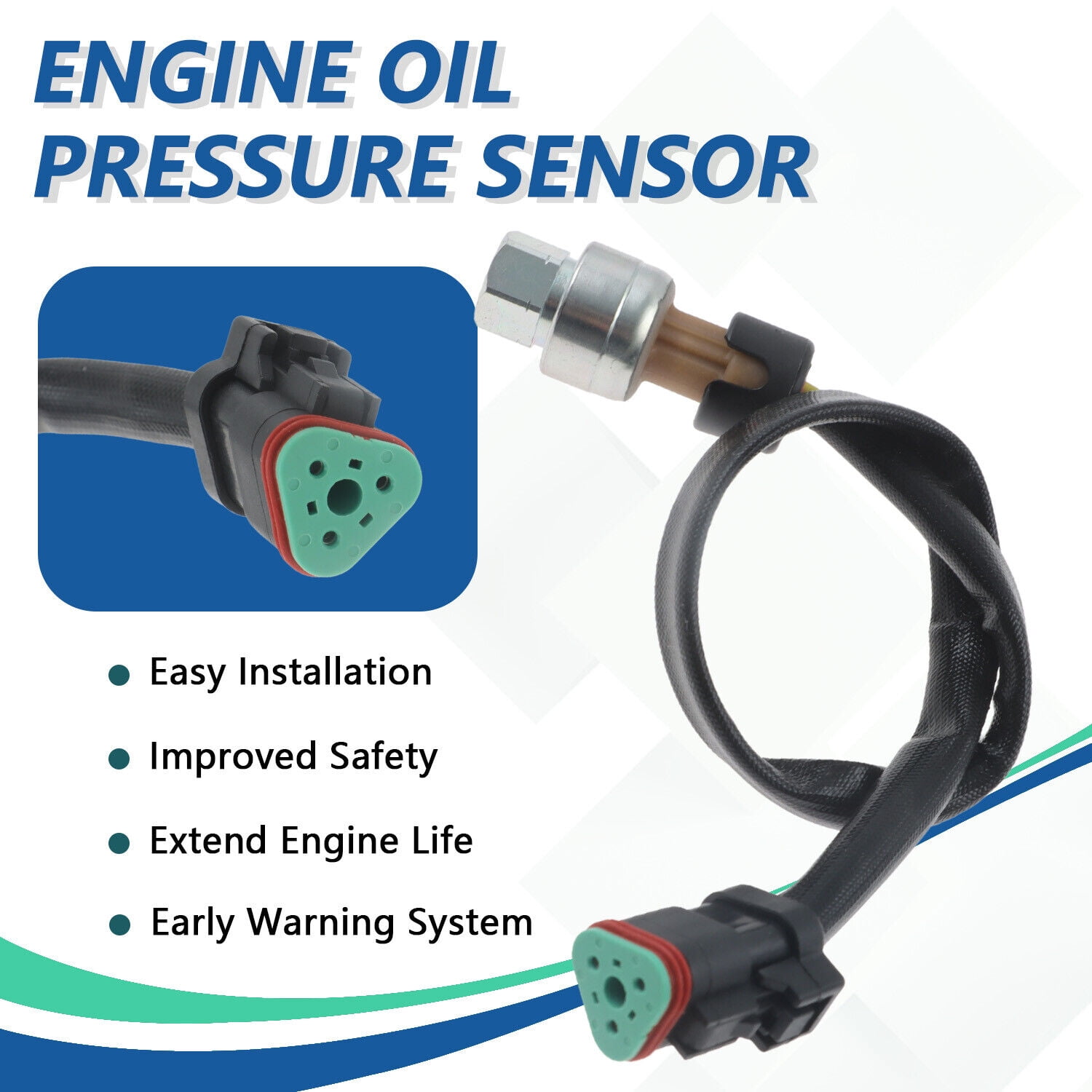 Aftermarket Engine Oil Pressure Sensor for  Industrial Engine 3176B 3196