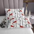 thumbnail image 3 of Erosebridal Cardinal Bird Bedspread Sets Queen Size, Botanical Birch Bed Quilt, Animal Theme Decor, 3 of 5