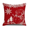 thumbnail image 3 of Funda de almohada Funda de cojín decorativa navideña Almohada decorativa de invierno Linter de algodón Almohada decorativa para habitación 45 x 45 Rojo, 3 of 4