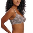 thumbnail image 3 of Freya Offbeat Decadence Side Support Underwire Bra (402501),38H,Grey/Pink, 3 of 7