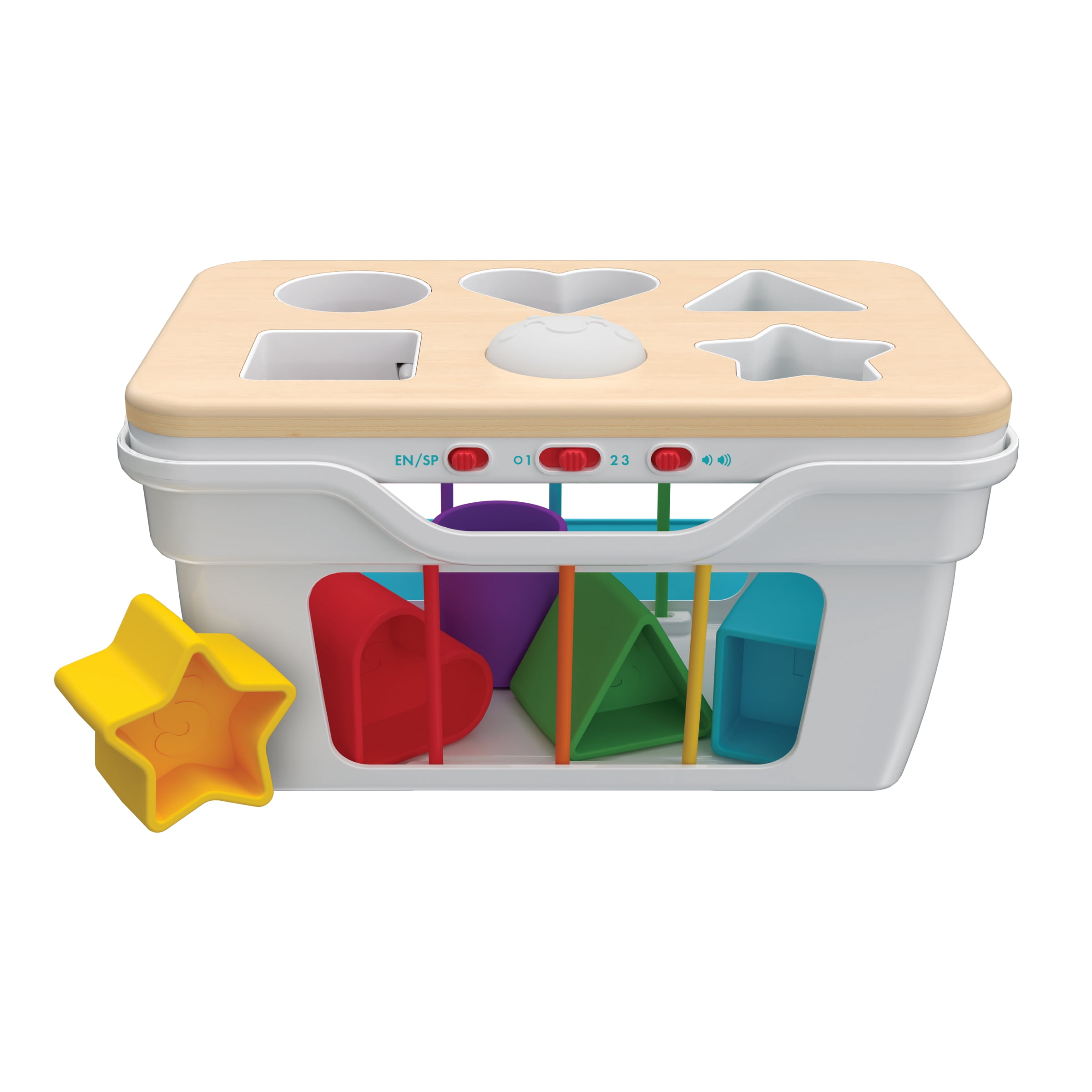 Chuckle & Roar Interactive Shape Sorter Toy with Lights & Sounds, Silicone Shapes, 3 Play Modes (Explore, Learn, Play), Educational Toddler Toy Ages 1-3+