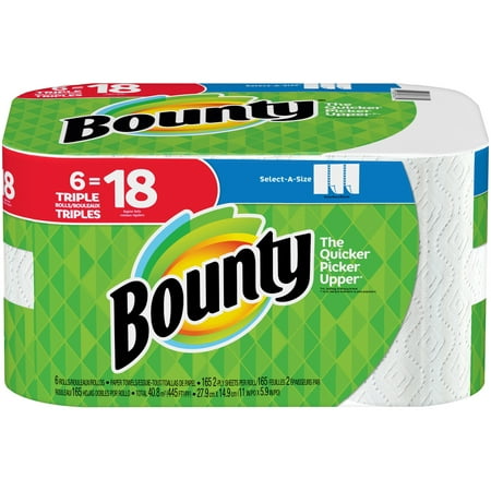 Bounty Select-A-Size Paper Towels - 6 Triple Rolls