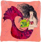 14 x 14 in. Mermaid Decorative Fabric Pillow