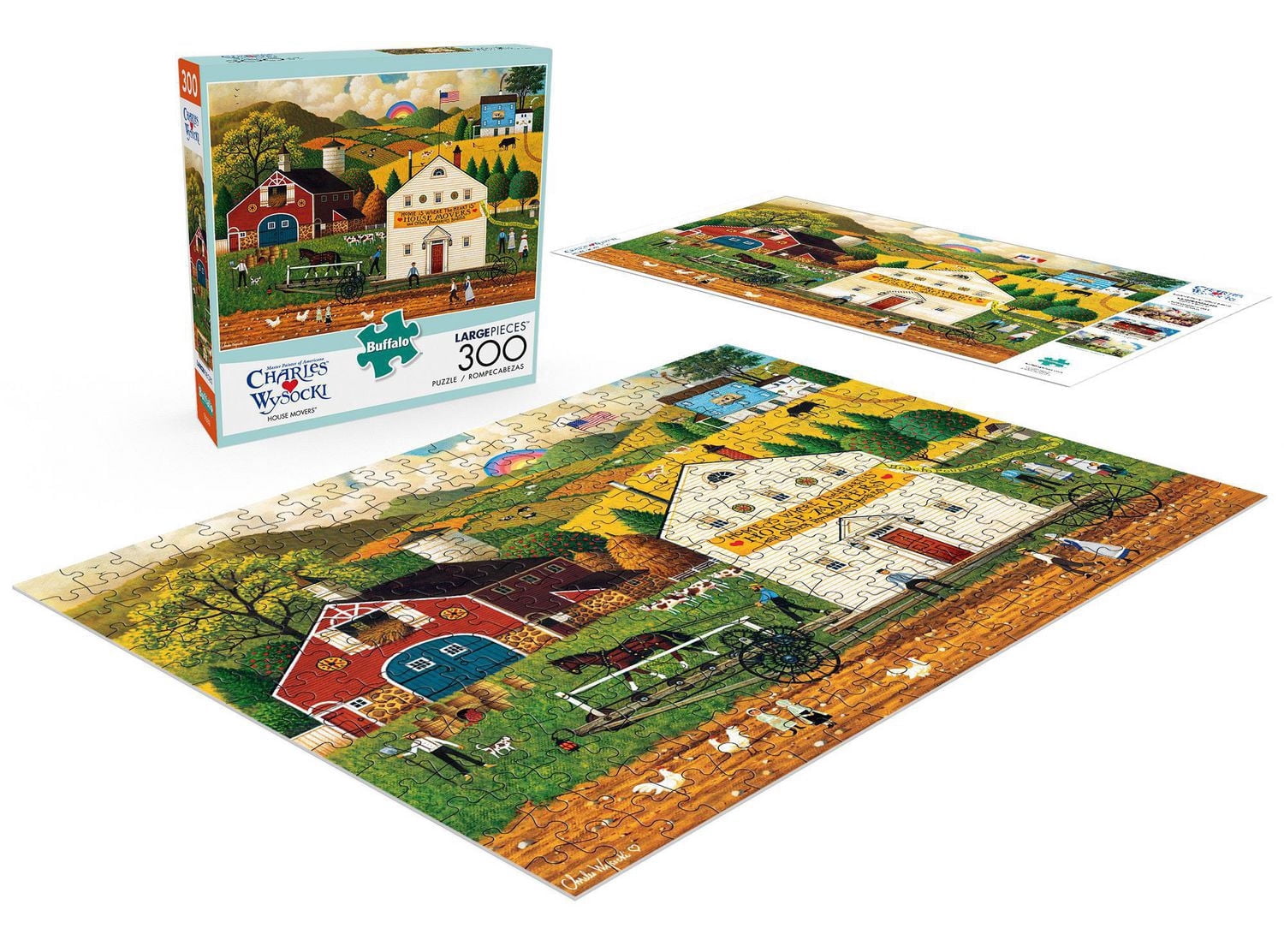 Buffalo Games - Le puzzle Charles Wysocki - House Movers - en 300 pièces