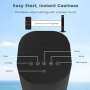 40 Evaporative Air Cooler with Remote, Portable Air Conditioner with 3 Modes, Quiet Swamp Coolers 70° Oscillation Equipped Aroma Box, Black