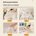 thumbnail image 7 of 47" x 79" Bubble Throw Blanket - Super Soft Plush Blanket for Couch & Bed, Reversible Fluffy Home Decor Throw Mat in Beige White, 7 of 7